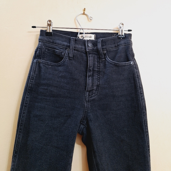 Madewell 10" High Rise Skinny Jeans Black Stretch Denim Sz 24 - Picture 10 of 11